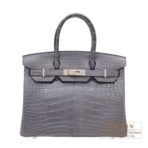 hermes birkin bag 40cm crocodile grey silver|hermes crocodile bag cost.